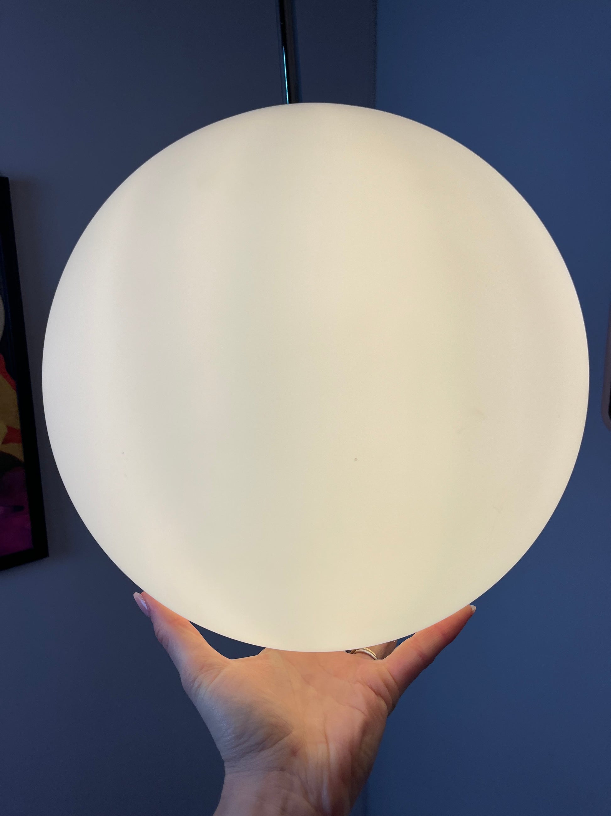 Kugellampe weiß Chrom von Glashütte Limburg