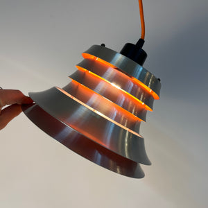 Lamellenlampe silber orange von Carl Thore für Granhaga