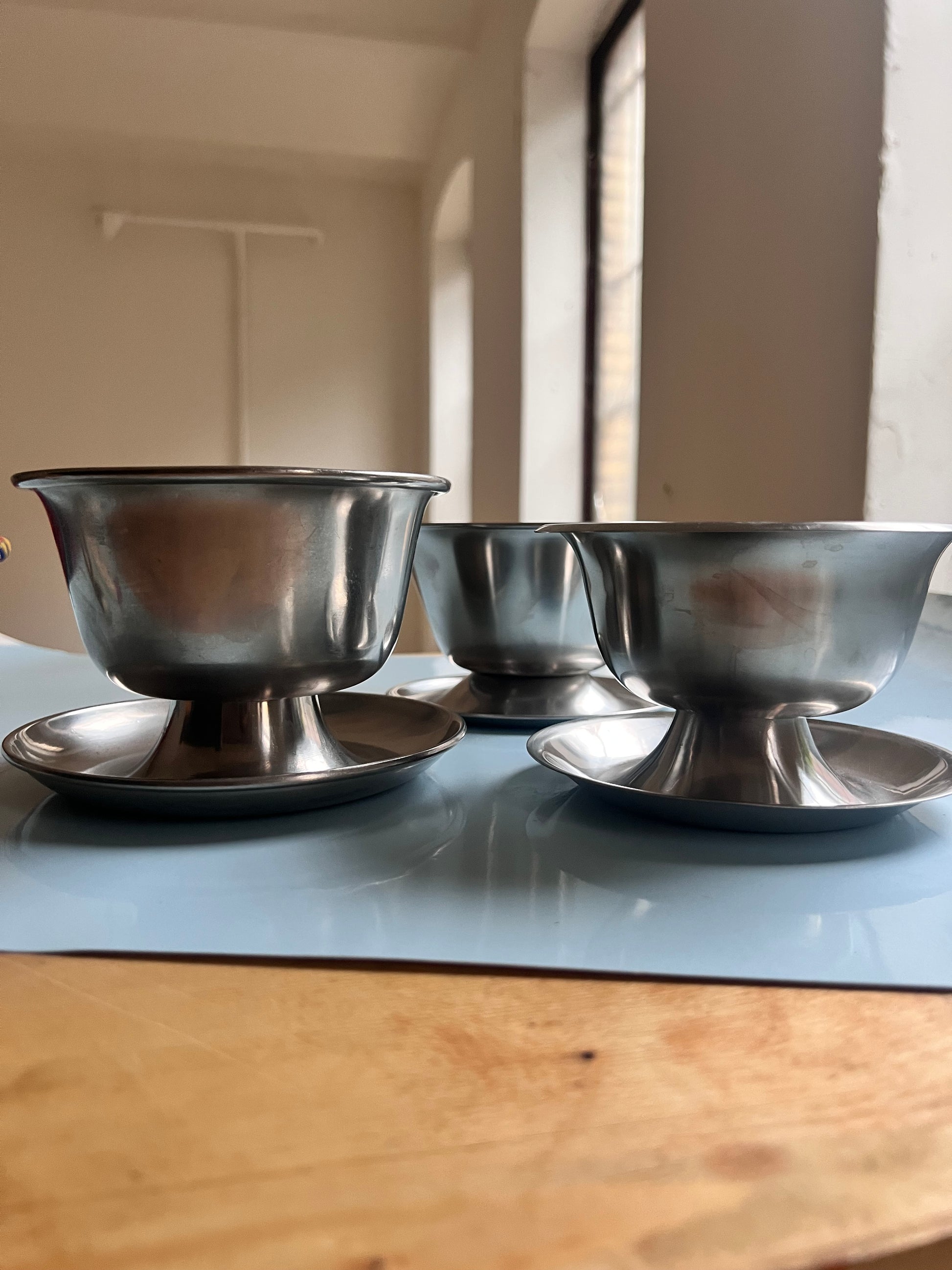 Set: 3x Eisbecher Stainless Steel 18/8 aus Dänemark
