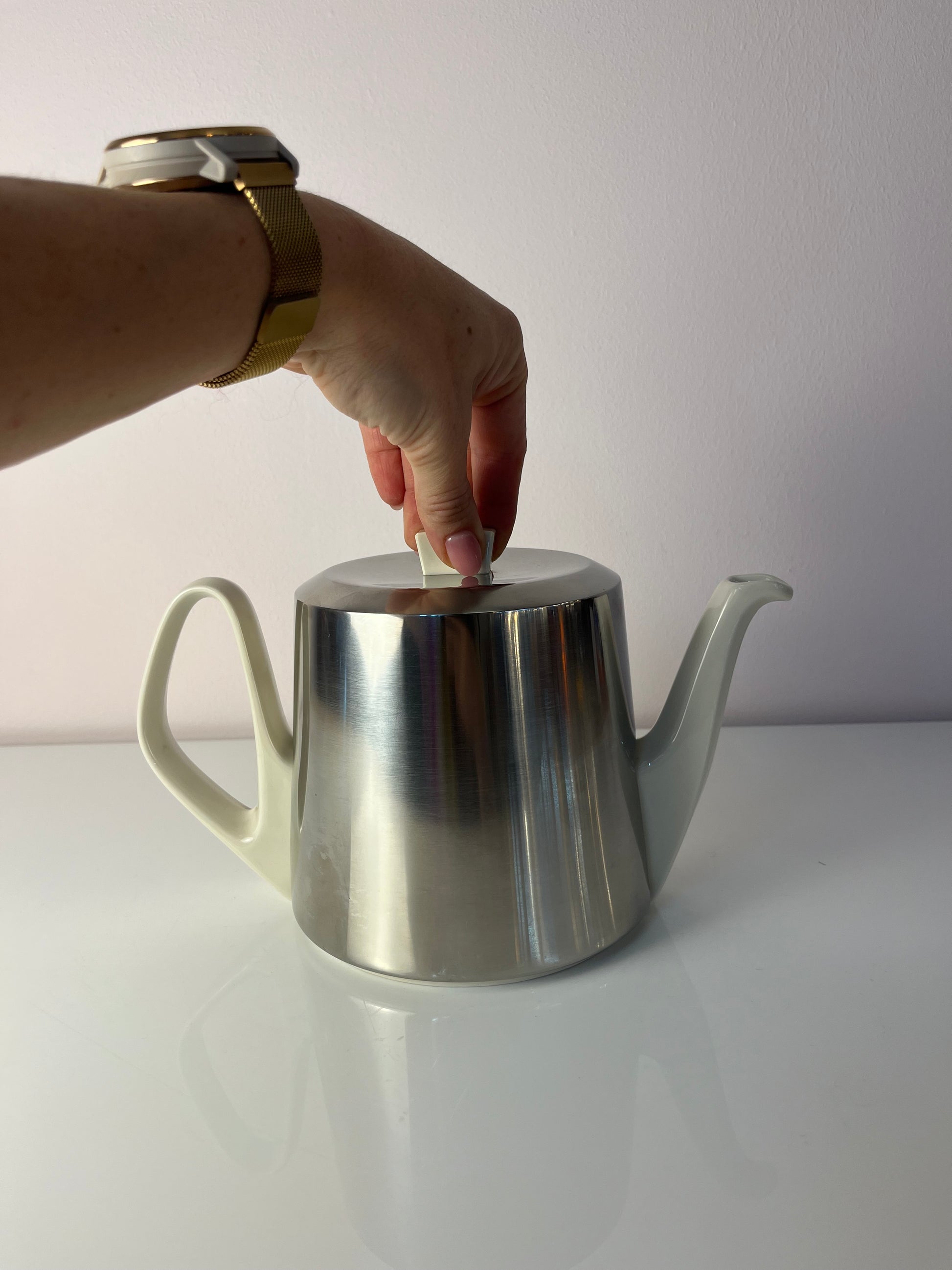Teekanne mit Warmhalter mit Warmhalter von Bauscher Weiden & WMF