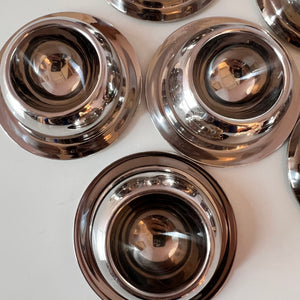 Set: 6x Eierbecher Edelstahl verchromt aus Dänemark