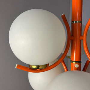 Kronleuchter weiß orange von Richard Essig