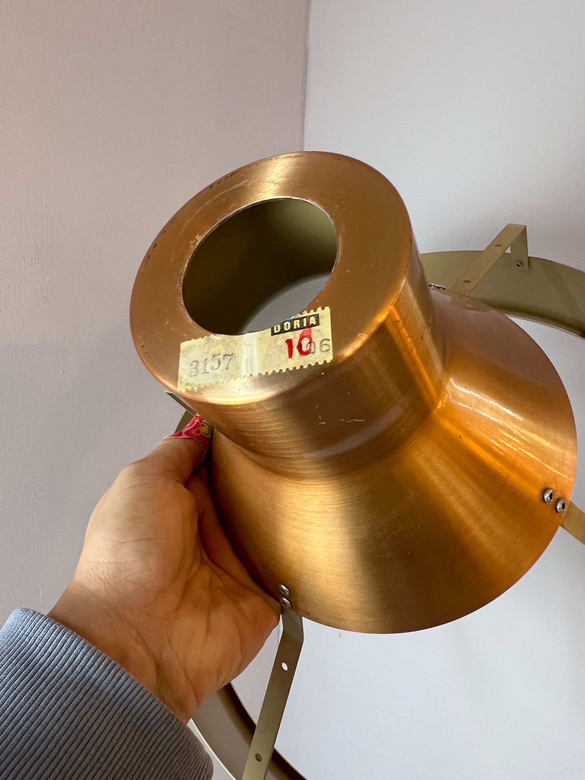 Hängelampe Rattan Kupfer von Doria Leuchten