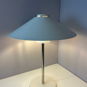 Tischlampe Trapez weiß orange von Christian Hvidt für Nordisk Solar