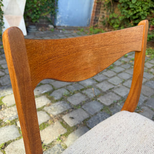 Polsterstuhl GS 600 creme Teak Wolle von Arne Wahl Iversen für Glyngøre Stolefabrik