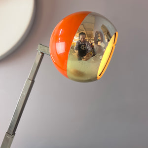 Schreibtischlampe orange mit Teleskoparm von Eichhoff Werke
