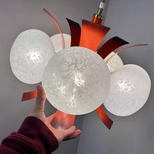 Kronleuchter weiß orange von Richard Essig