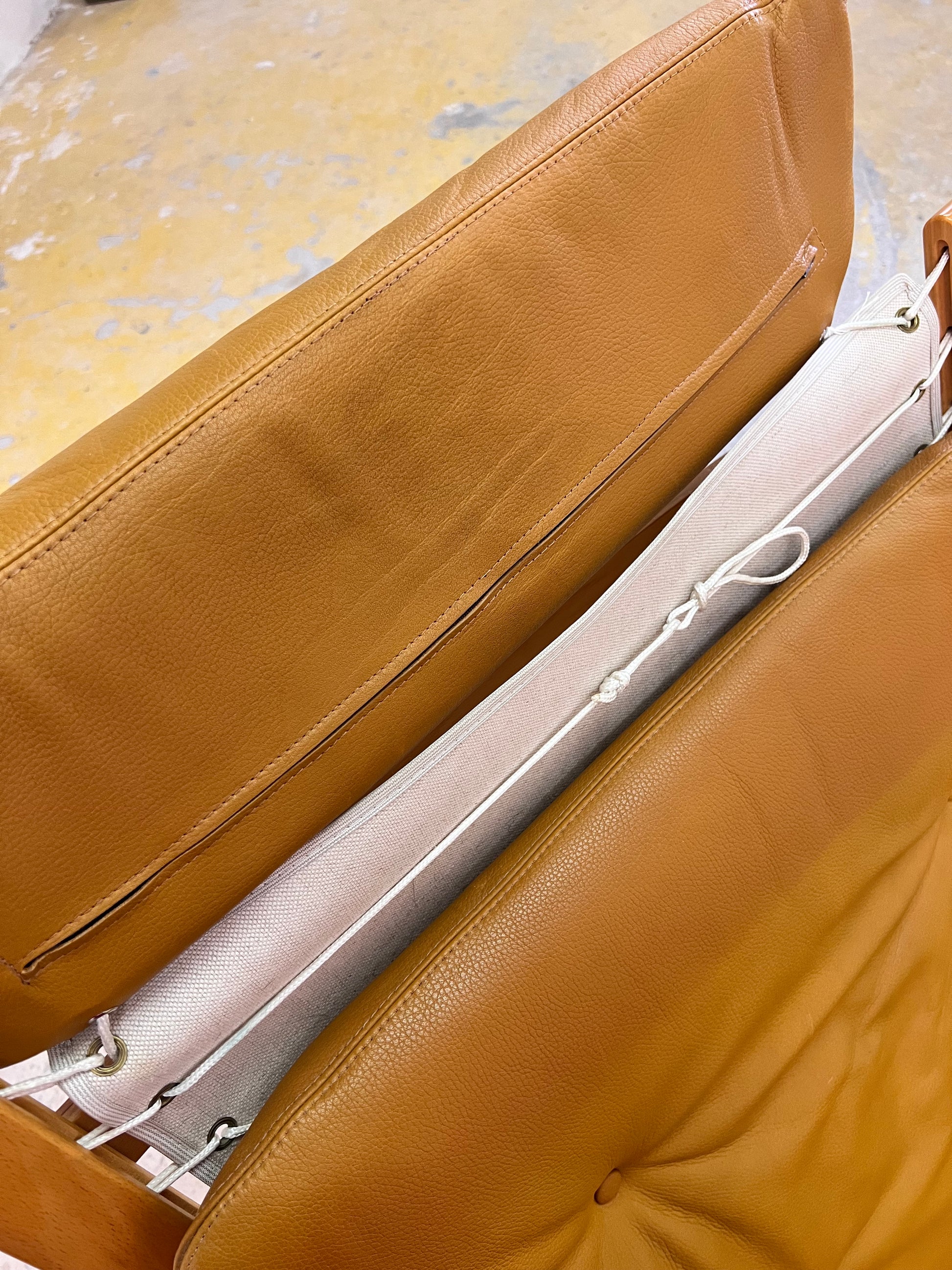 Sessel Siesta Echtleder von Ingmar Relling für Westnofa