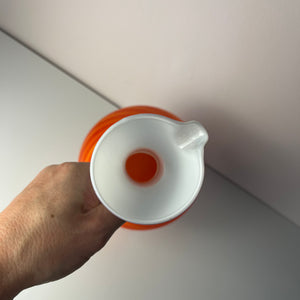Henkelvase Opalglas mit Flammenmuster von Vetreria Artigiana Sanminiatello