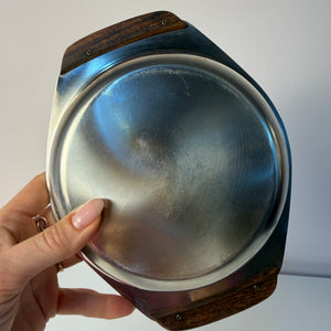 Set: 2 Schüsseln Edelstahl mit Teak Griffen