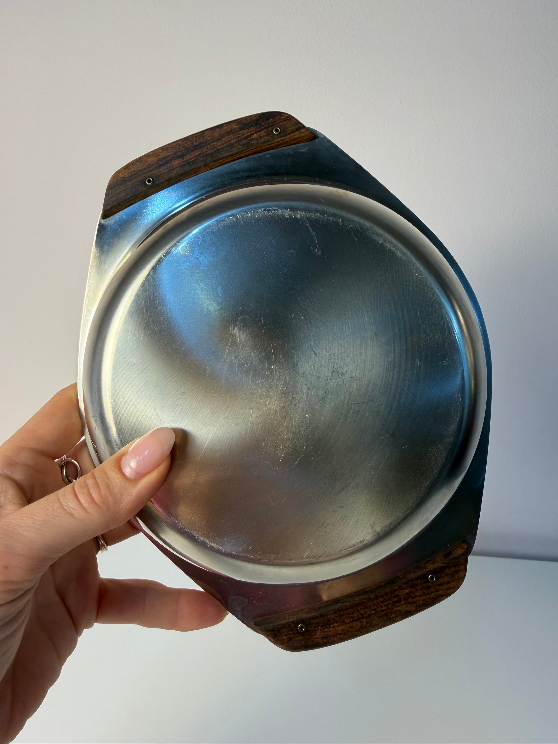 Set: 2 Schüsseln Edelstahl mit Teak Griffen