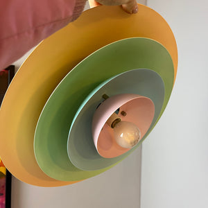 Lamellenlampe neu lackiert Peach Pastell