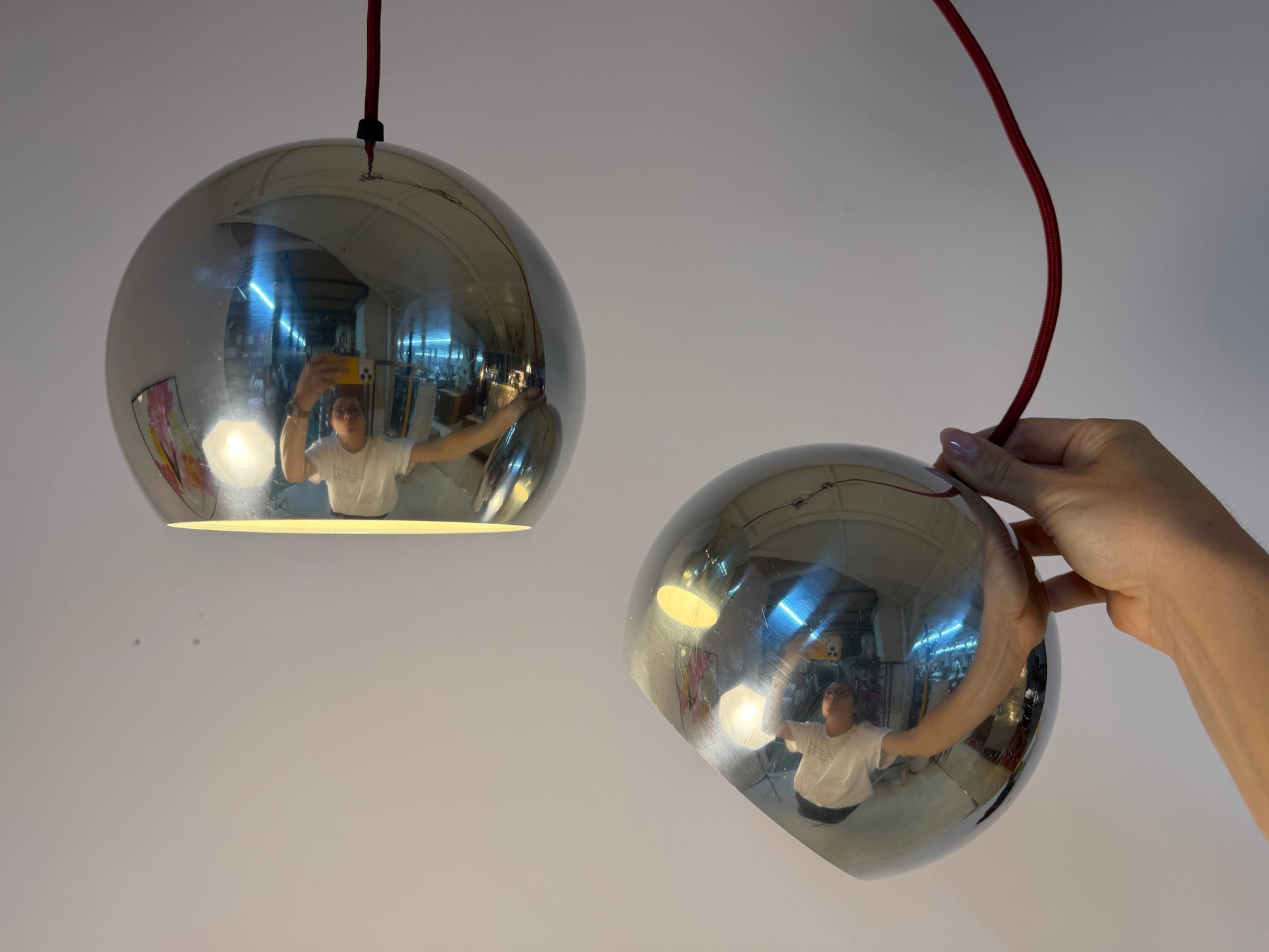 Kugellampe Topan Chrom von Verner Panton