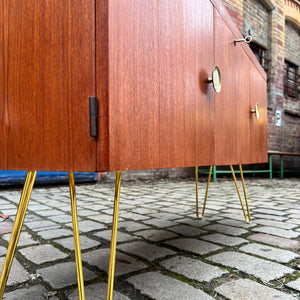 Sideboard Teak mit Fliesen und Schloss