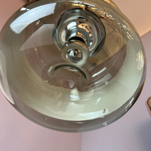 Hängelampe Rauchglas Chrom von Peill & Putzler