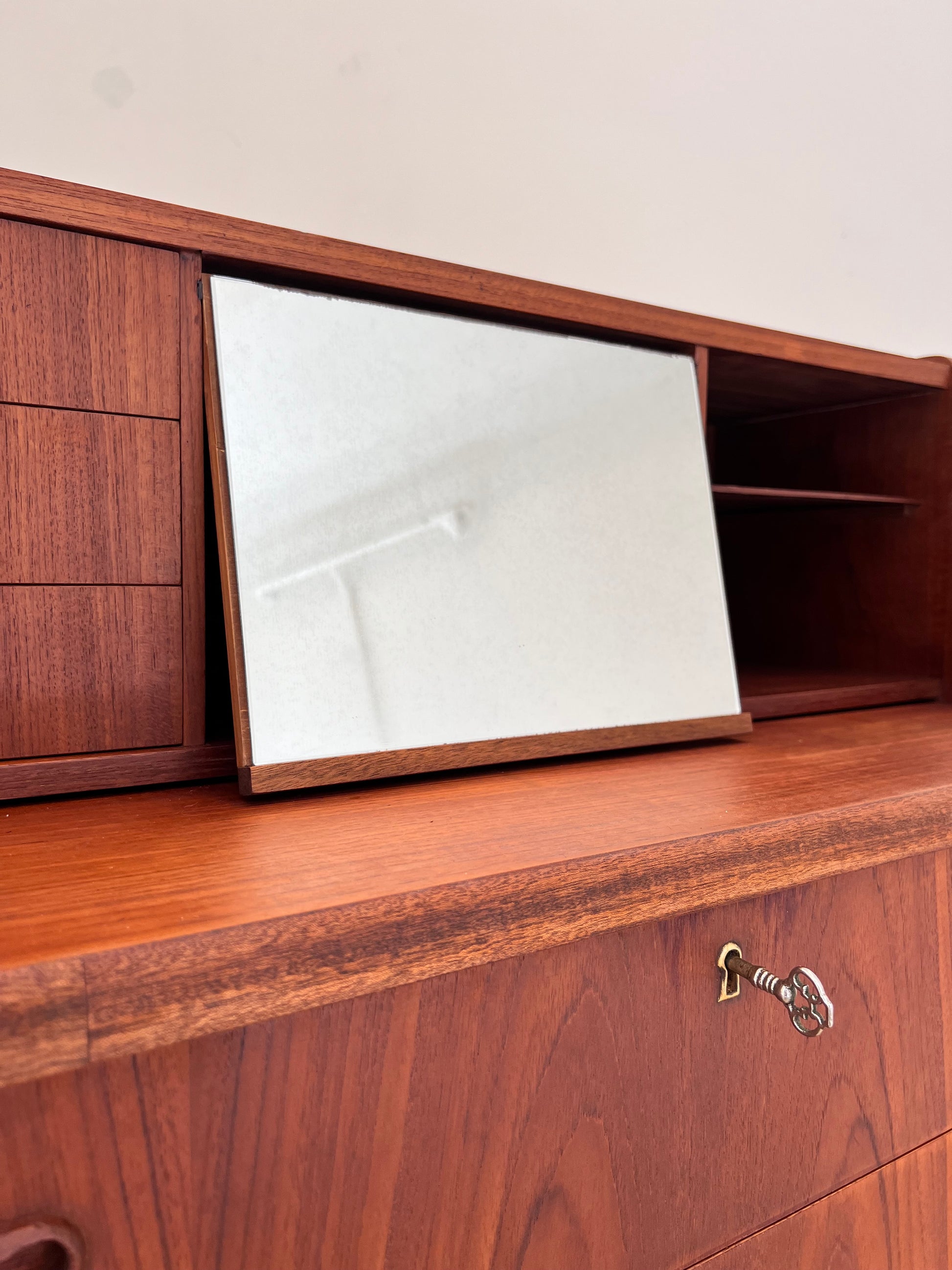Sekretär Teak mit Spiegel aus Dänemark