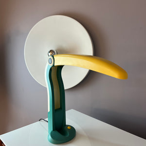 Tischlampe Toucan groß grün gelb von H.T. Huang für Huangslite