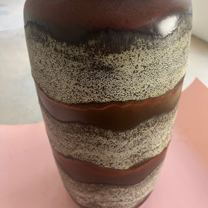 Bodenvase 70-45 braun weiß von Bay Keramik West Germany