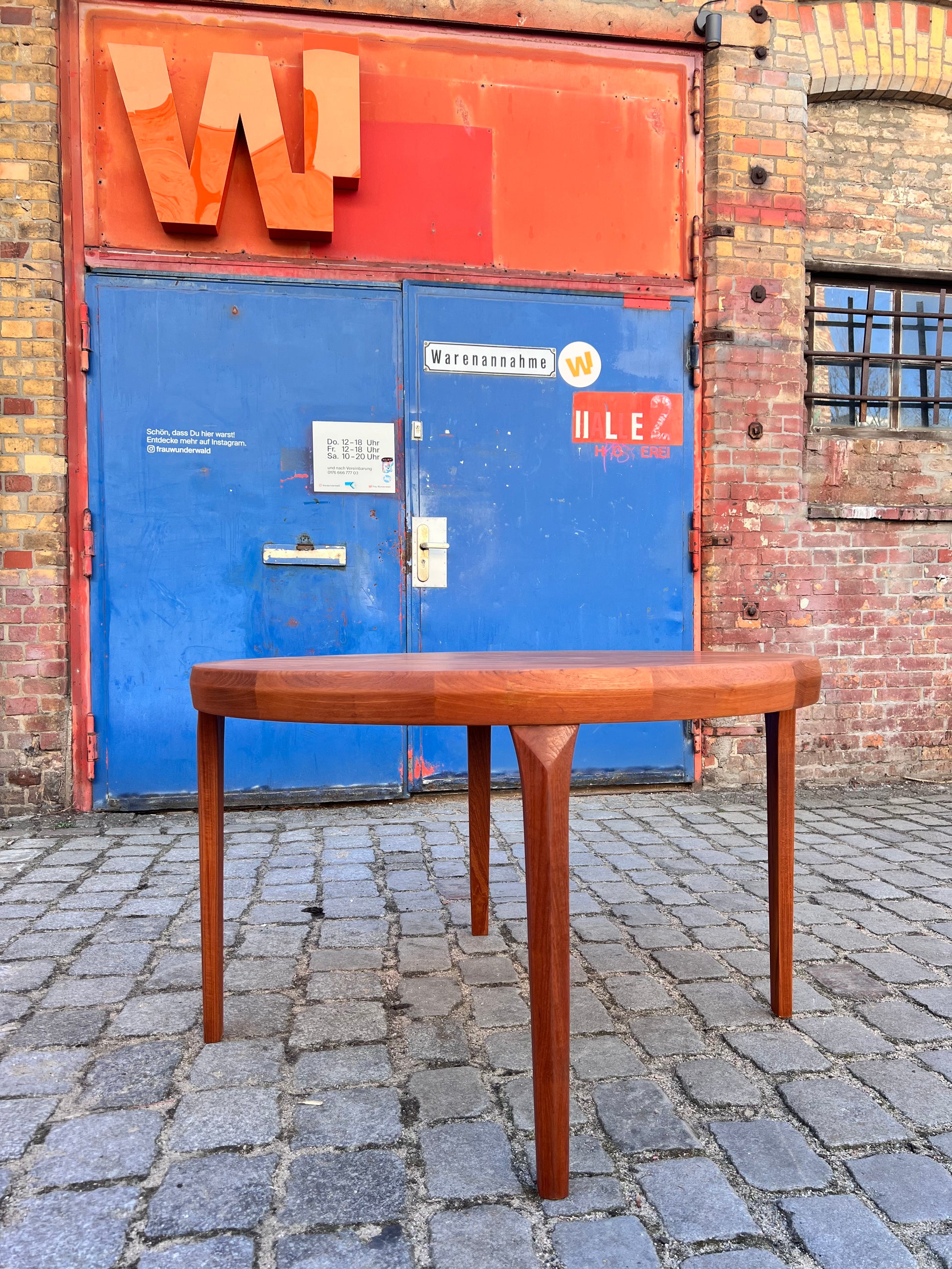 Runder ausziehbarer Esstisch Teak von Henry Rosengren Hansen