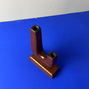 Zweiarmiger Kerzenständer Teak