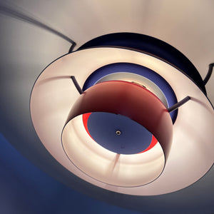 Lamellenlampe PH5 rot von Poul Henningsen für Louis Poulsen