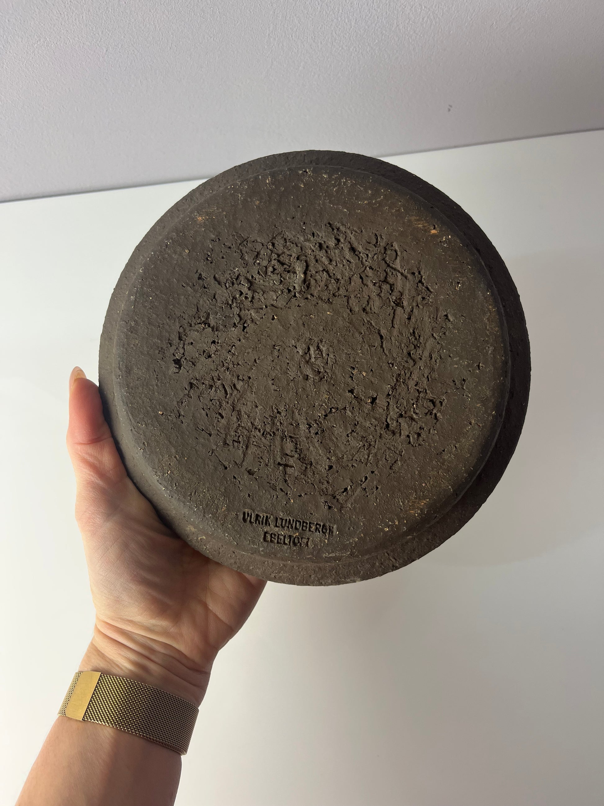 Schale orange Keramik von Ulrik Lundbergh, Ebeltoft