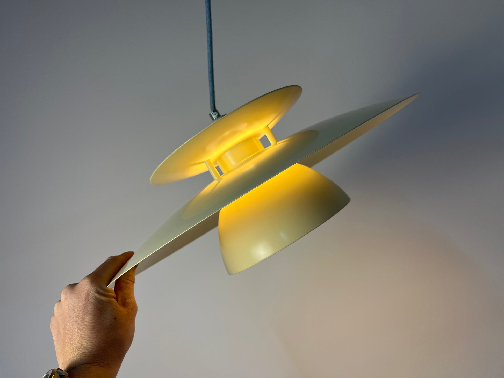 Lamellenlampe creme aus Dänemark