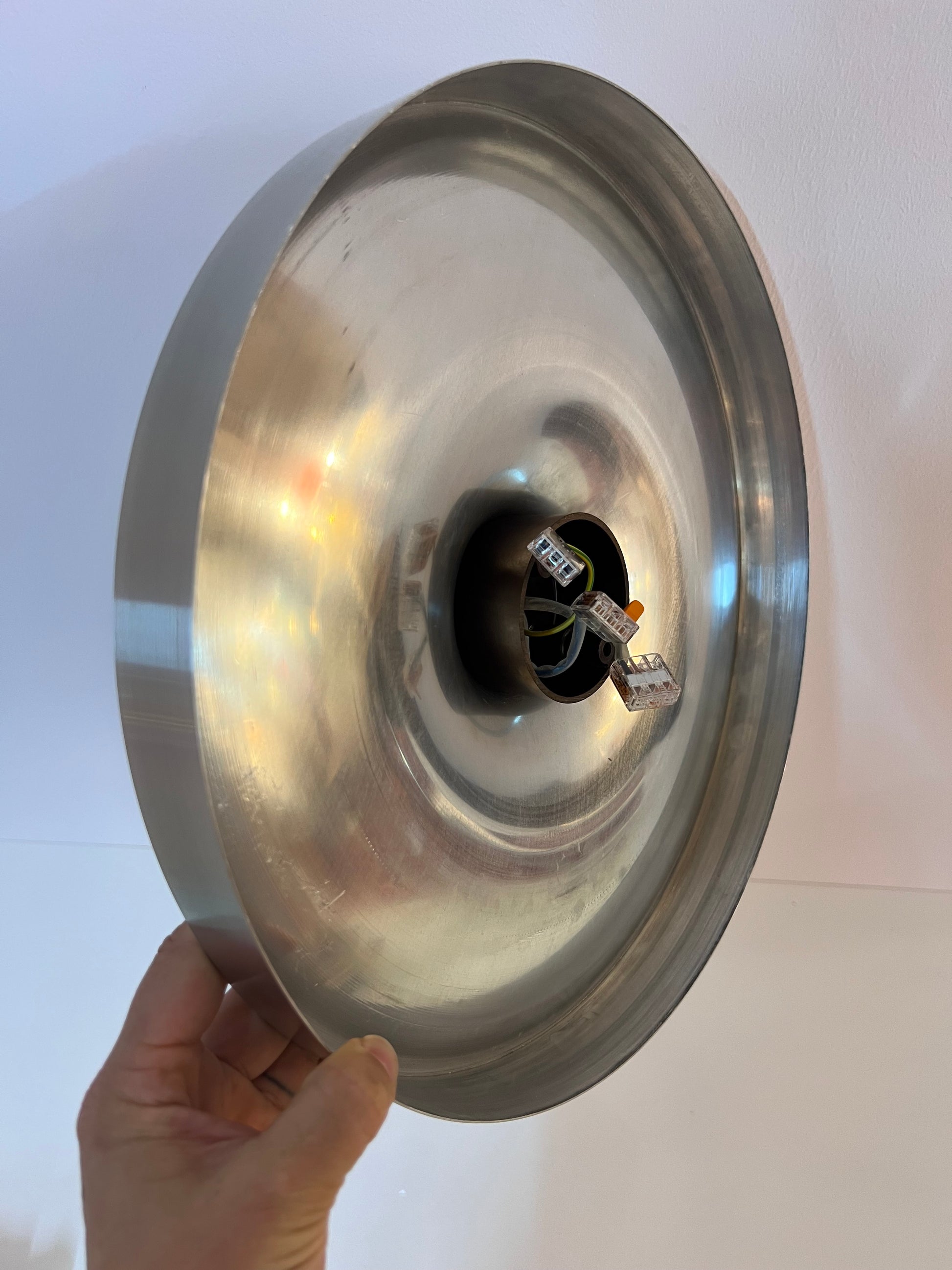 Wandlampe Diskus Aluminium gebürstet
