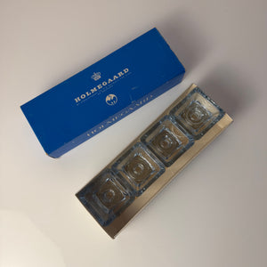 Set: 4x Kerzenständer Serie Skjold Glas von Per Lütken für Holmegaard
