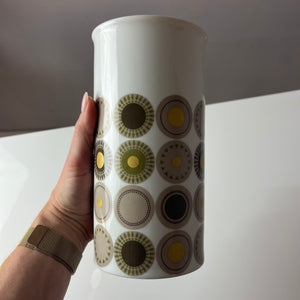 Vase Medaillon weiß Porzellan von Hans Theo Baumann für Thomas
