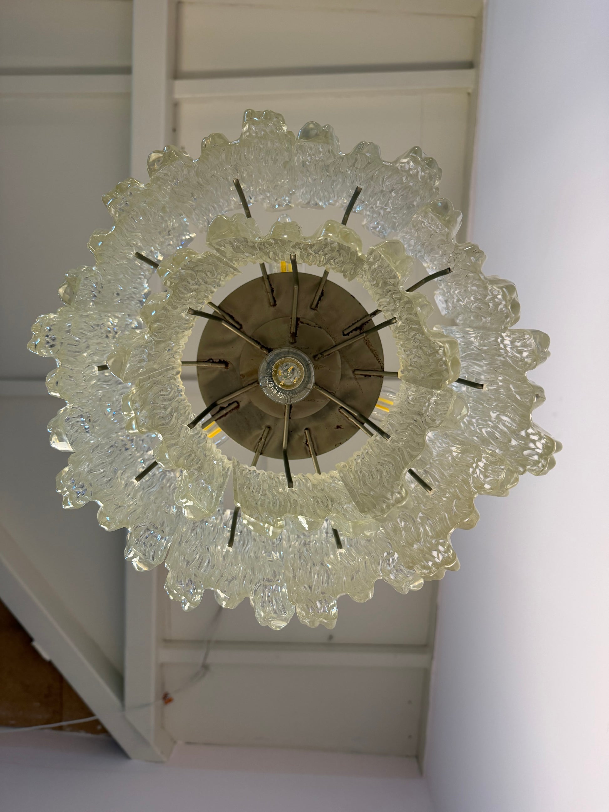 Kronleuchter Eisglas Acryl von VEB Narva