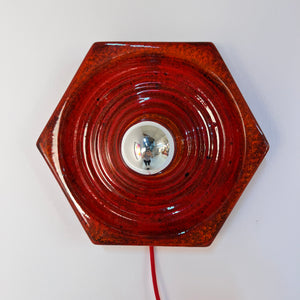 Wandlampe rot Keramik von Hustadt Leuchten