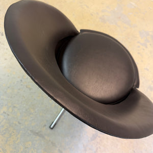 Cone Chair braunes Kunstleder von Verner Panton