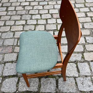 Set: 2x Esszimmerstuhl teal Teak