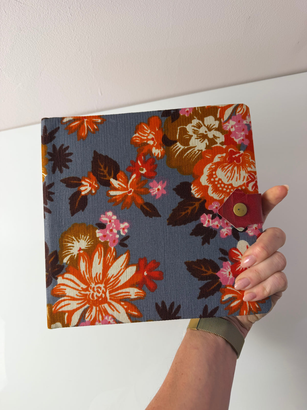 Schallplattenmappe floral für Vinyl Singles