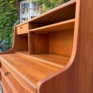 Sekretär Teak mit Spiegel & Schloss aus Dänemark