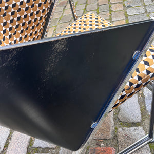 Sessel Mondi braun schwarz Chrom von Jouko Järvisalo für Inno Interior Oy - neu gepolstert