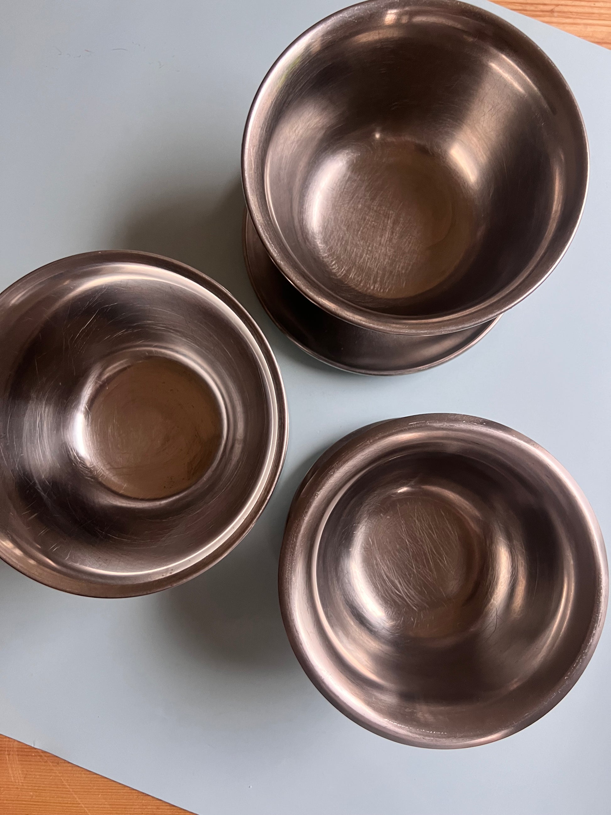 Set: 3x Eisbecher Stainless Steel 18/8 aus Dänemark