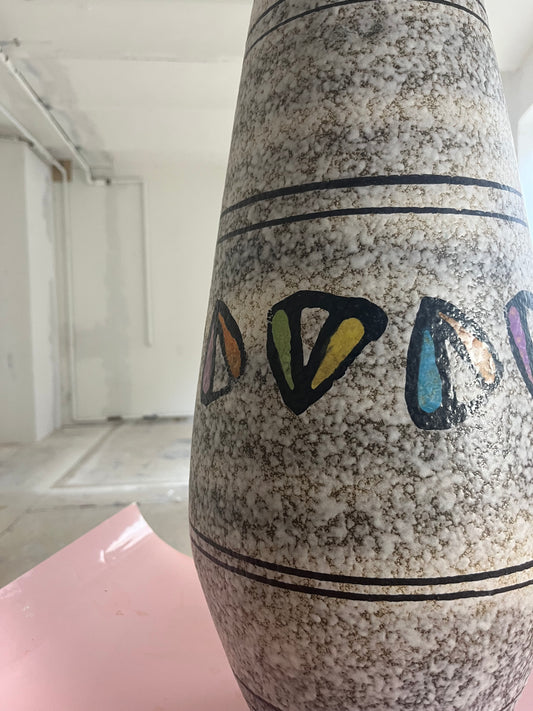 Bodenvase 613-60 weißgrau von Bay Keramik West Germany