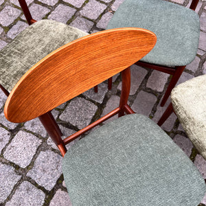 Set: 4x Esszimmerstuhl grün Teak