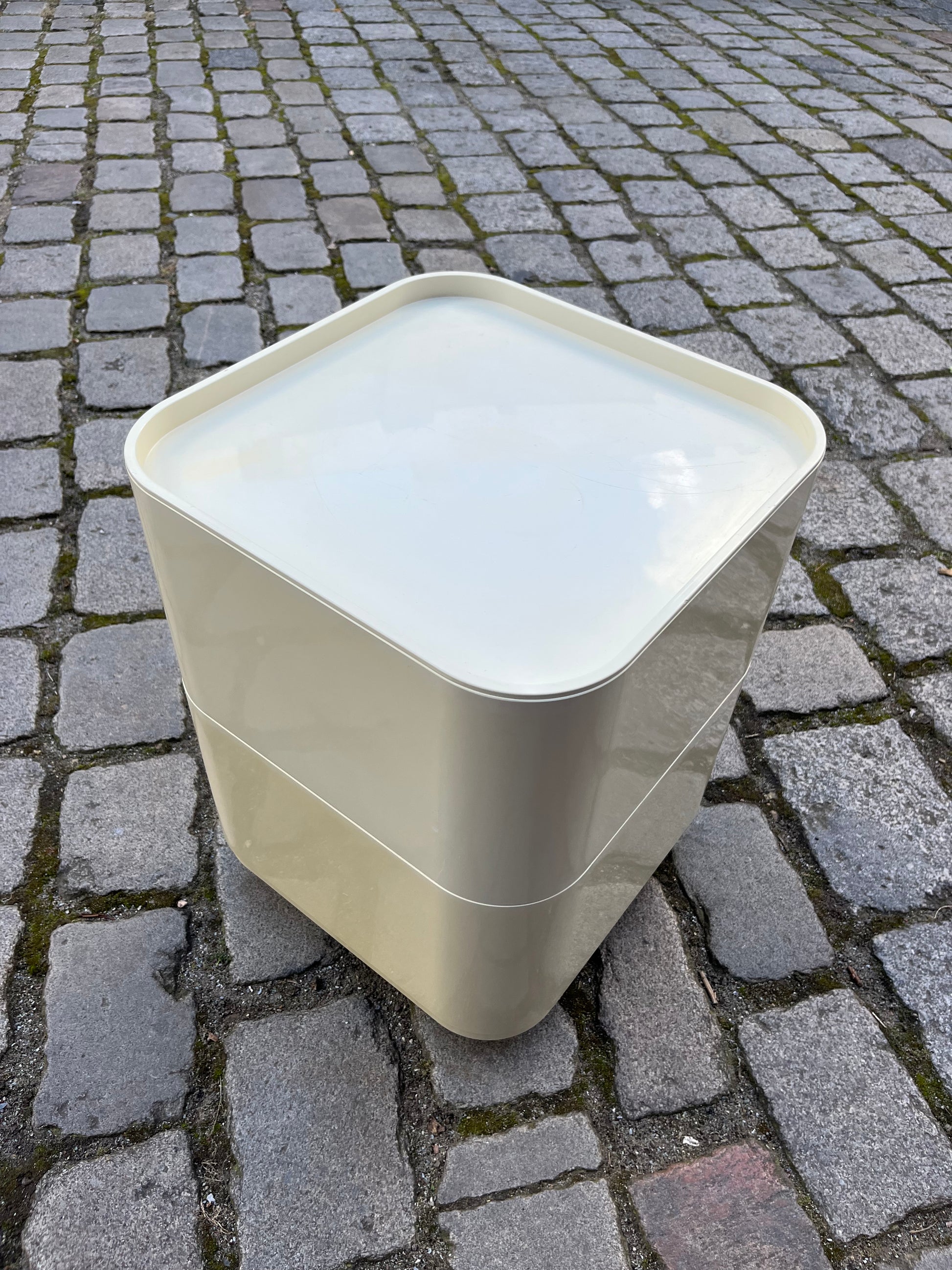 Beistelltisch Componibili weiß von Anna Castell Ferrieri für Kartell