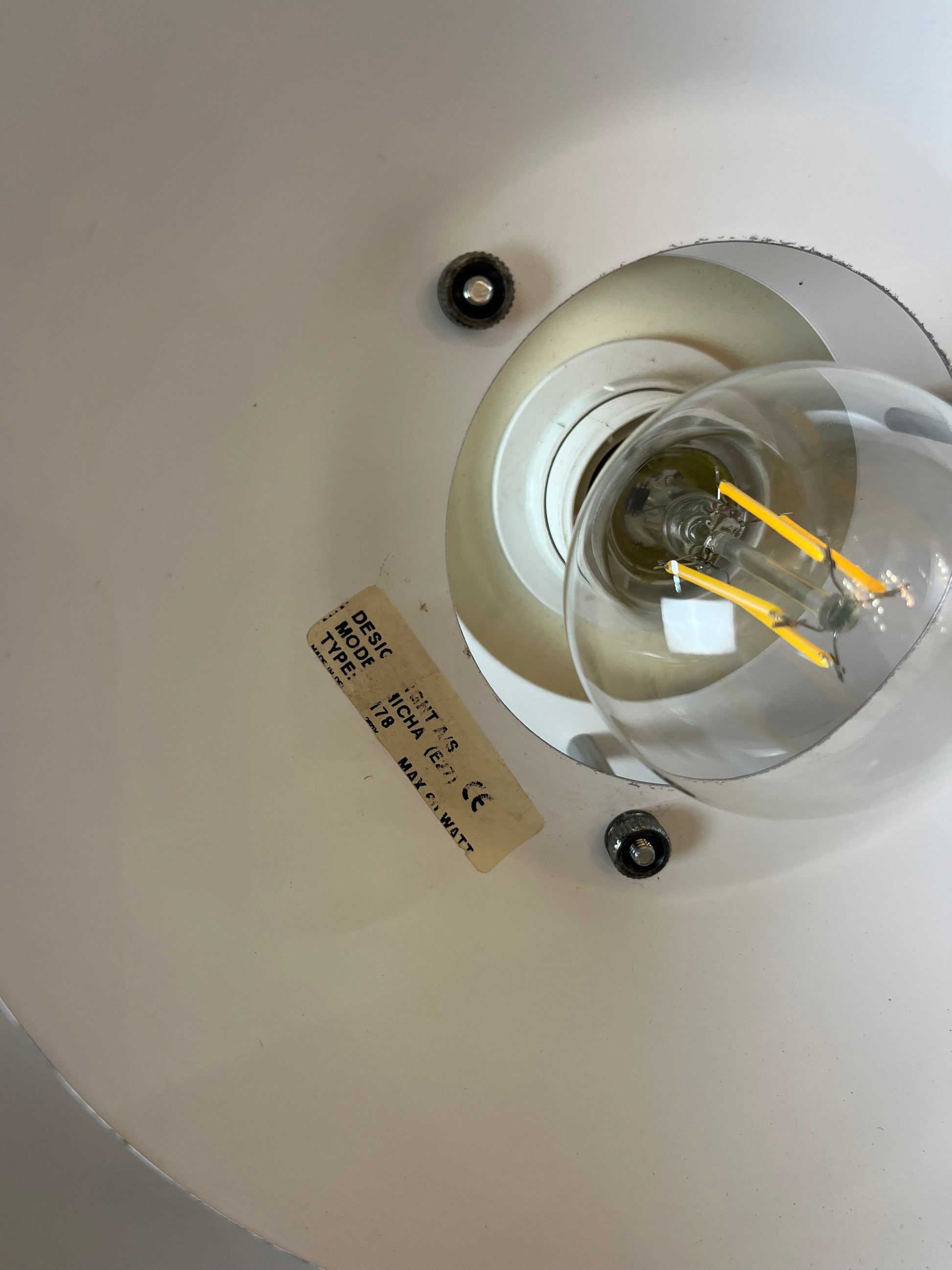 Lamellenlampe weiß silber von Design Light