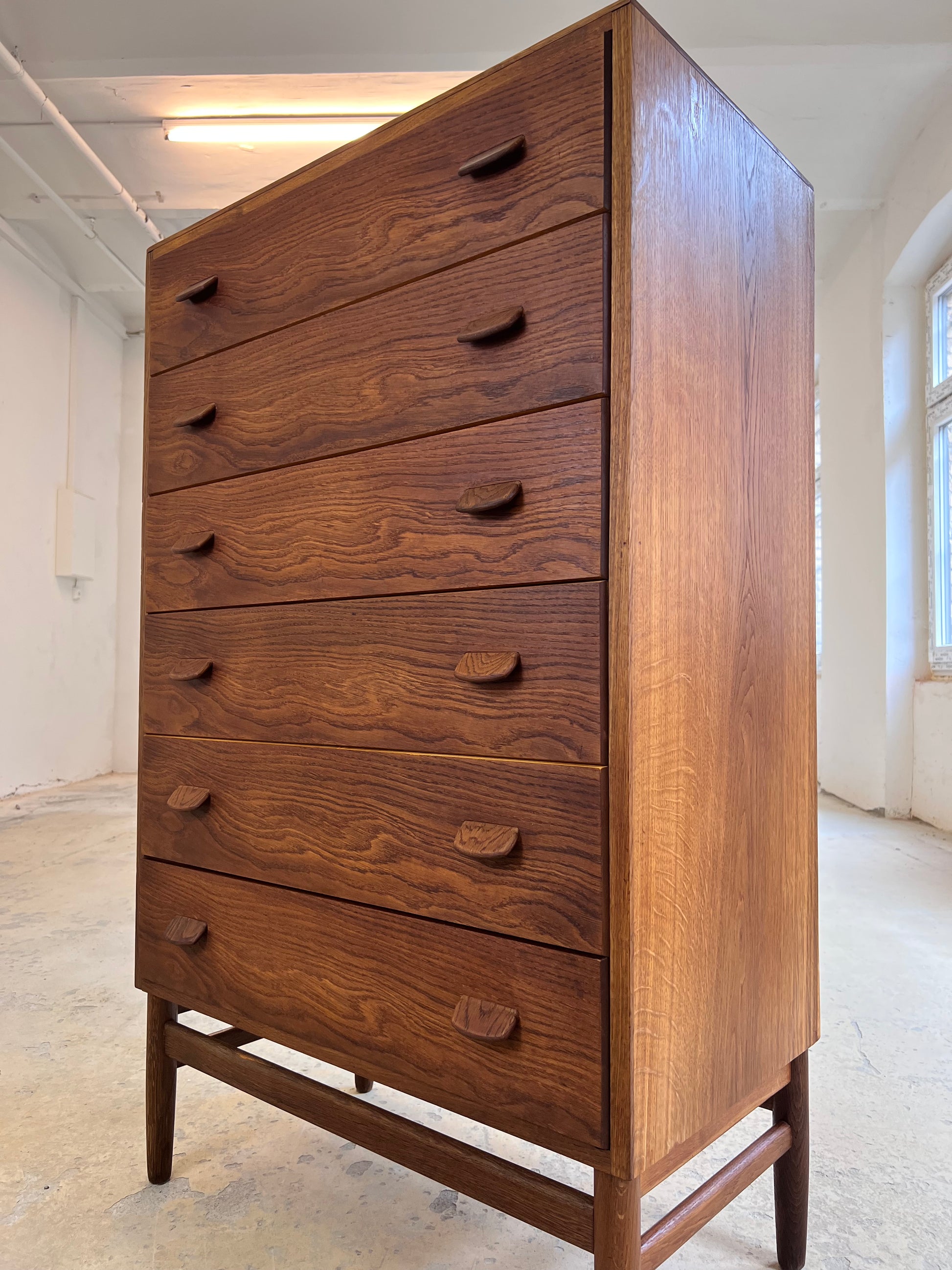 Kommode Tallboy Eiche von Poul Volther für FDB Møbler