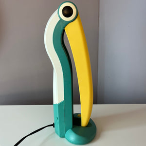 Tischlampe Toucan groß grün gelb von H.T. Huang für Huangslite