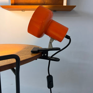 Klemmlampe orange 70er