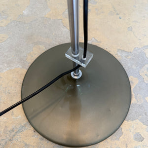 Stehlampe braun weiß Acryl Chrom von Elio Martinelli