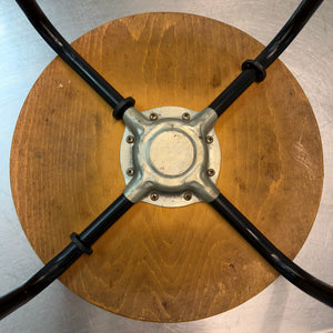 Dot Hocker schwarz Teak von Arne Jacobsen für Fritz Hansen