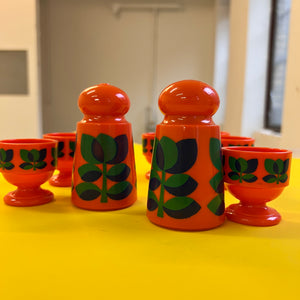Set: 6x Eierbecher, Salz- und Pfefferstreuer orange von EMSA