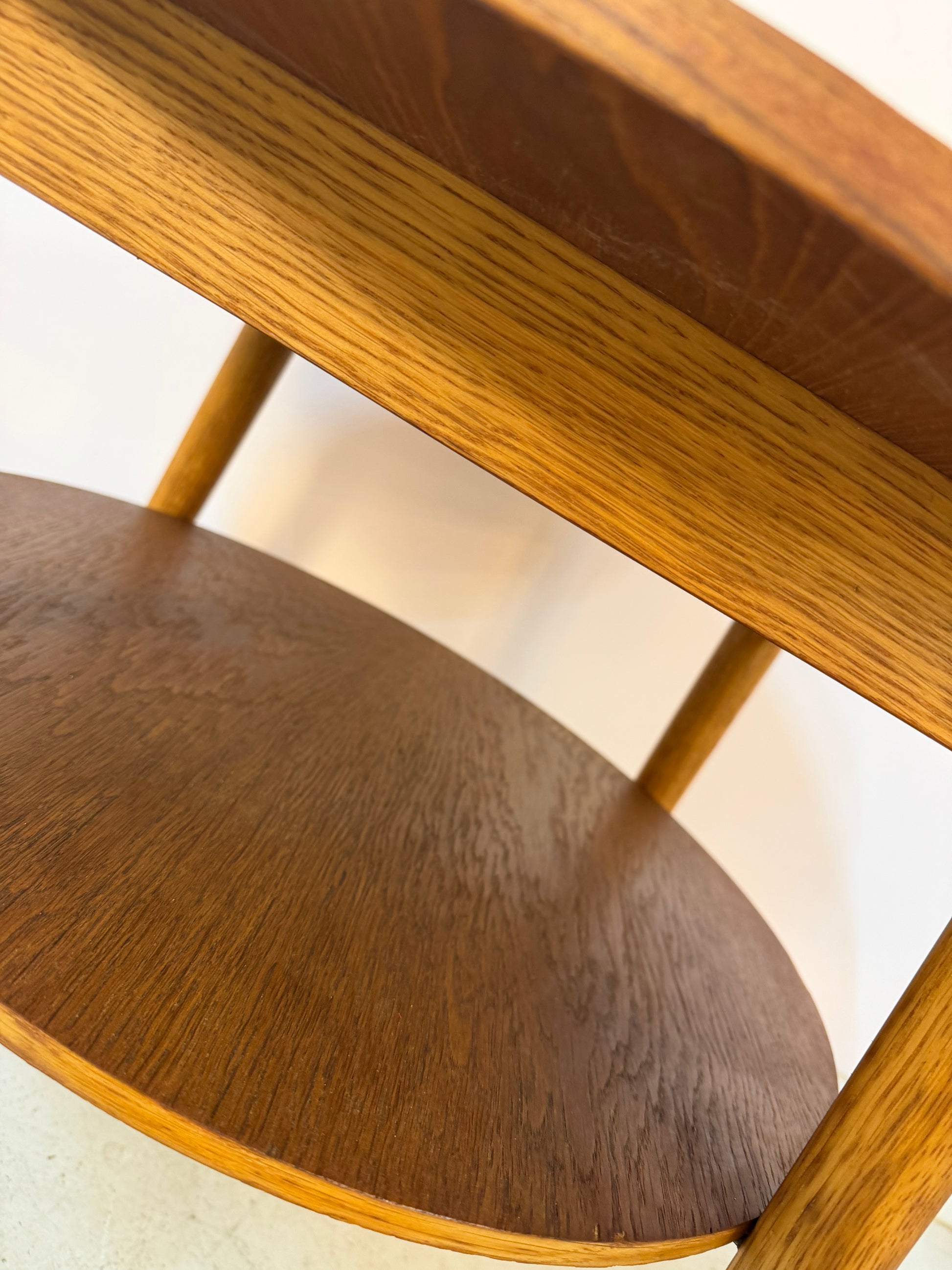 Runder Couchtisch Eiche & Teak aus Dänemark