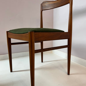 Set: 4x Polsterstuhl grün Teak